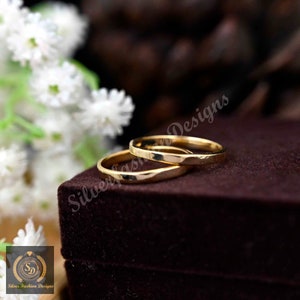 14k Gold Filled Hammered Stack Ring - Dainty Thin Band