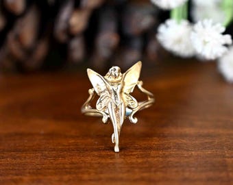 Gold Faerie Ring: Brass Fairy Design