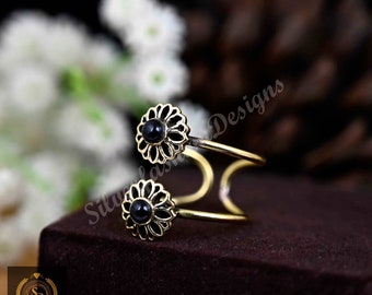 14k Goldring, Goldring für Frauen, Goldwickelring, Gold-Daumenring, verstellbarer Ring, Ring für Frauen, Geschenk für sie, Goldring für Frauen