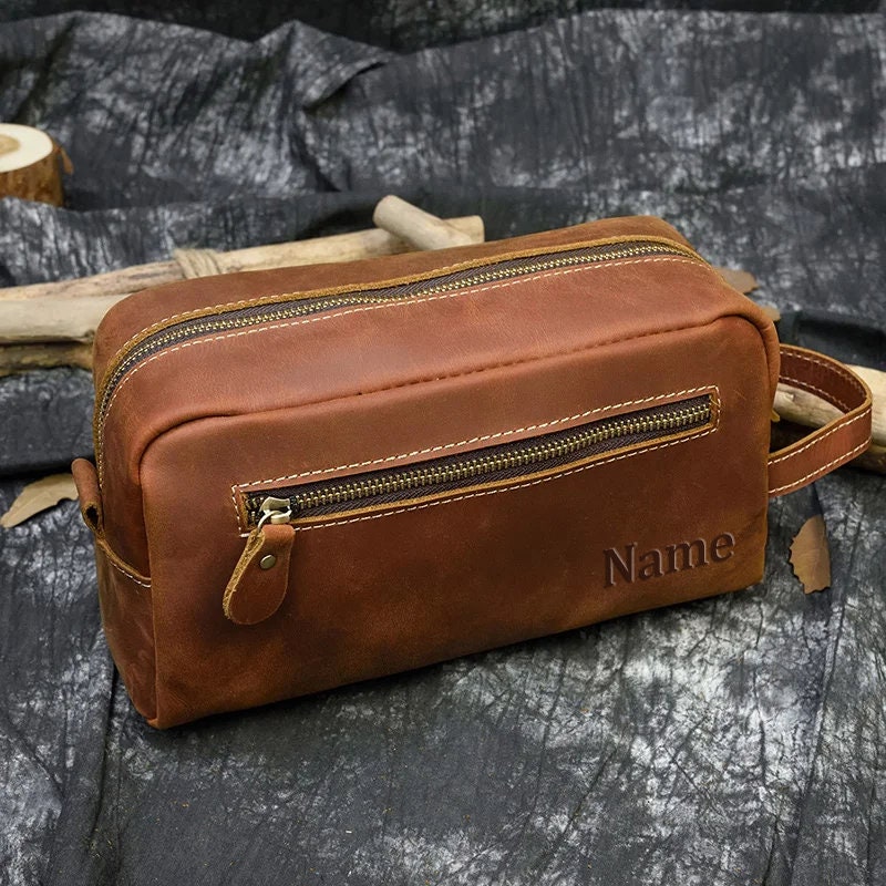 Trousse de toilette Homme Cuir Vintage