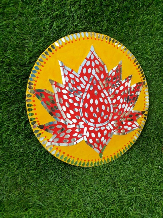 The Enchanting Mosaic Lotus Plate Art - Etsy