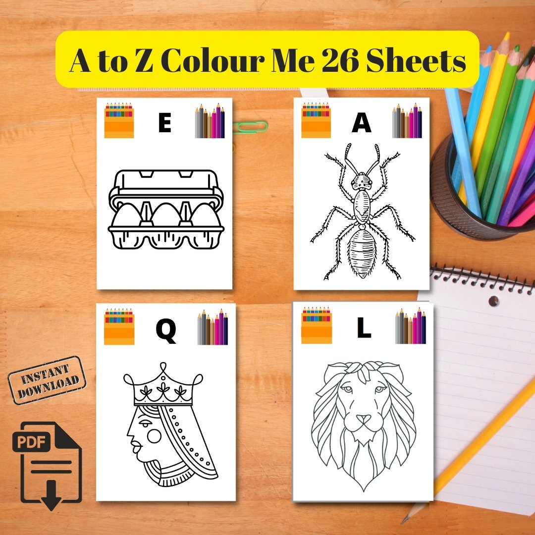Coloring Book With Color Guidelines.pdf COLORING Book PDF Kids Activity Book Coloring SHEETS Cute - Etsy