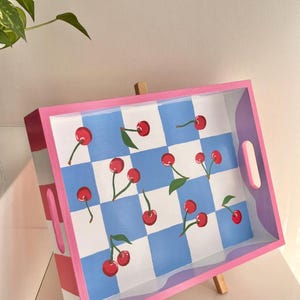 Hand painted Cherry Tray