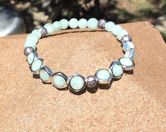 Green moonstone bracelet