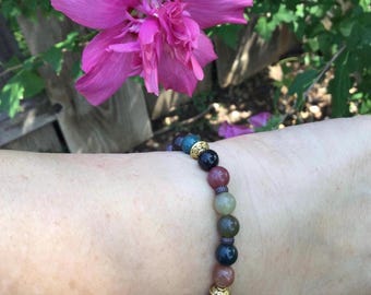 Indian agate jasper bracelet