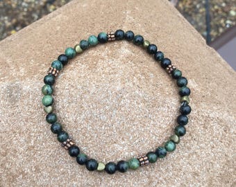 kambaba jasper and heart bracelet