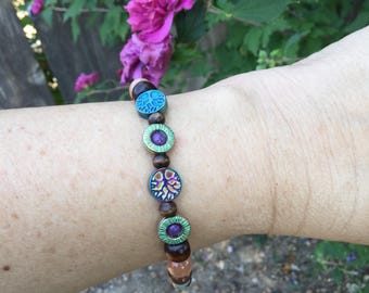 Bohemian earthy bracelet