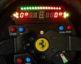 Shift Rev Indicator Sim Racing Display for Thrustmaster T300/T500 GT Wheels