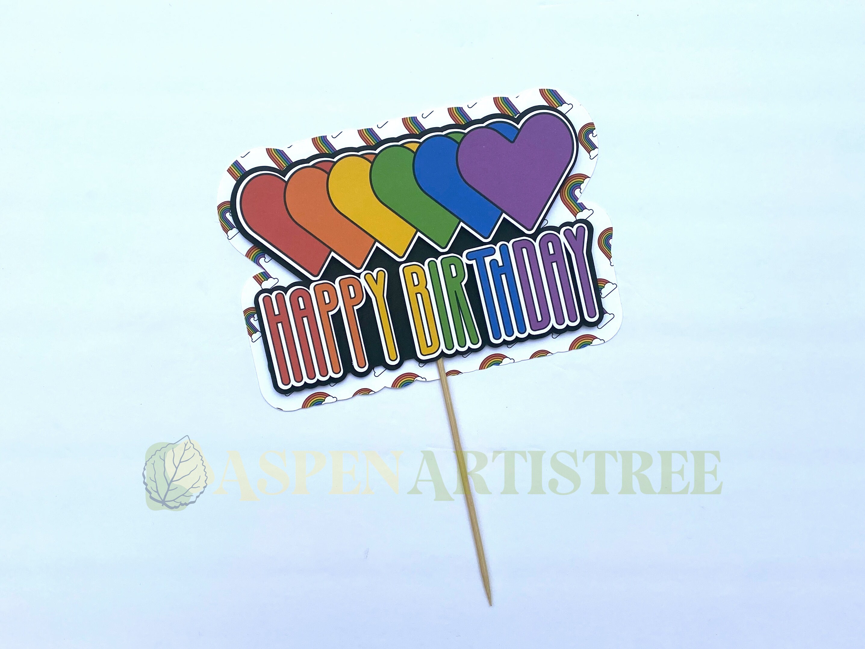 Rainbow Cake Topper Pride Cake Topper Custom Cake Topper - Etsy