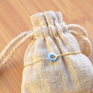 Simple Myosotis • Simple Collection • Macramé Flower Bracelet with Pearl • Bracelet Braided • Sunflowers • Bellis Berlin