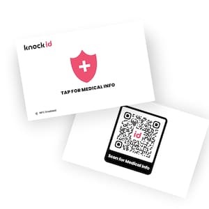 Coup d'identité | Pièce d'identité médicale NFC | Carte d'identité médicale | Informations médicales numériques | Carte d'urgence