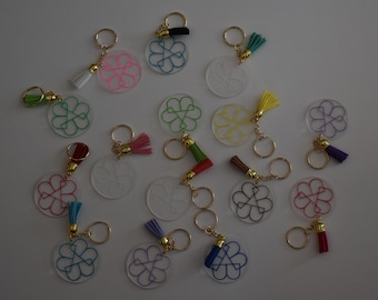 Random colored keychain with Broken But Beautiful Logo