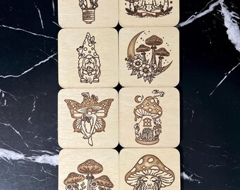 Mushroom Coaster Set | Mushroom Cap Designs