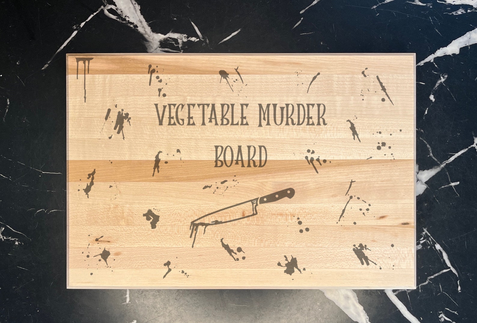 Vegetable Murder Cutting/charcuterie Board, Blood Splatter Cutting