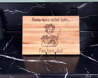 Many Have Eaten Here .. Few Have Died Cutting board | Funny Decor | Kitchen Decor