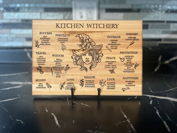 Kitchen Witchery Cutting/Charcuterie Board | Kitchen Decor | Witch Decor | Healing and Manifestation | Witchy | Mystical Decor