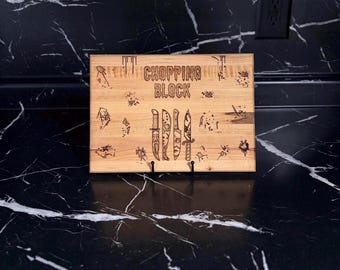 Chopping Block Cutting Board | Halloween Decor | Creepy Decor | Slasher | Horror Decor | Bloody | Knife