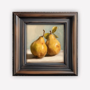 Kitchen Still Life Painting | Pears Wall Art | Kitchen Food Oil Painting | Digital PRINTABLE Download