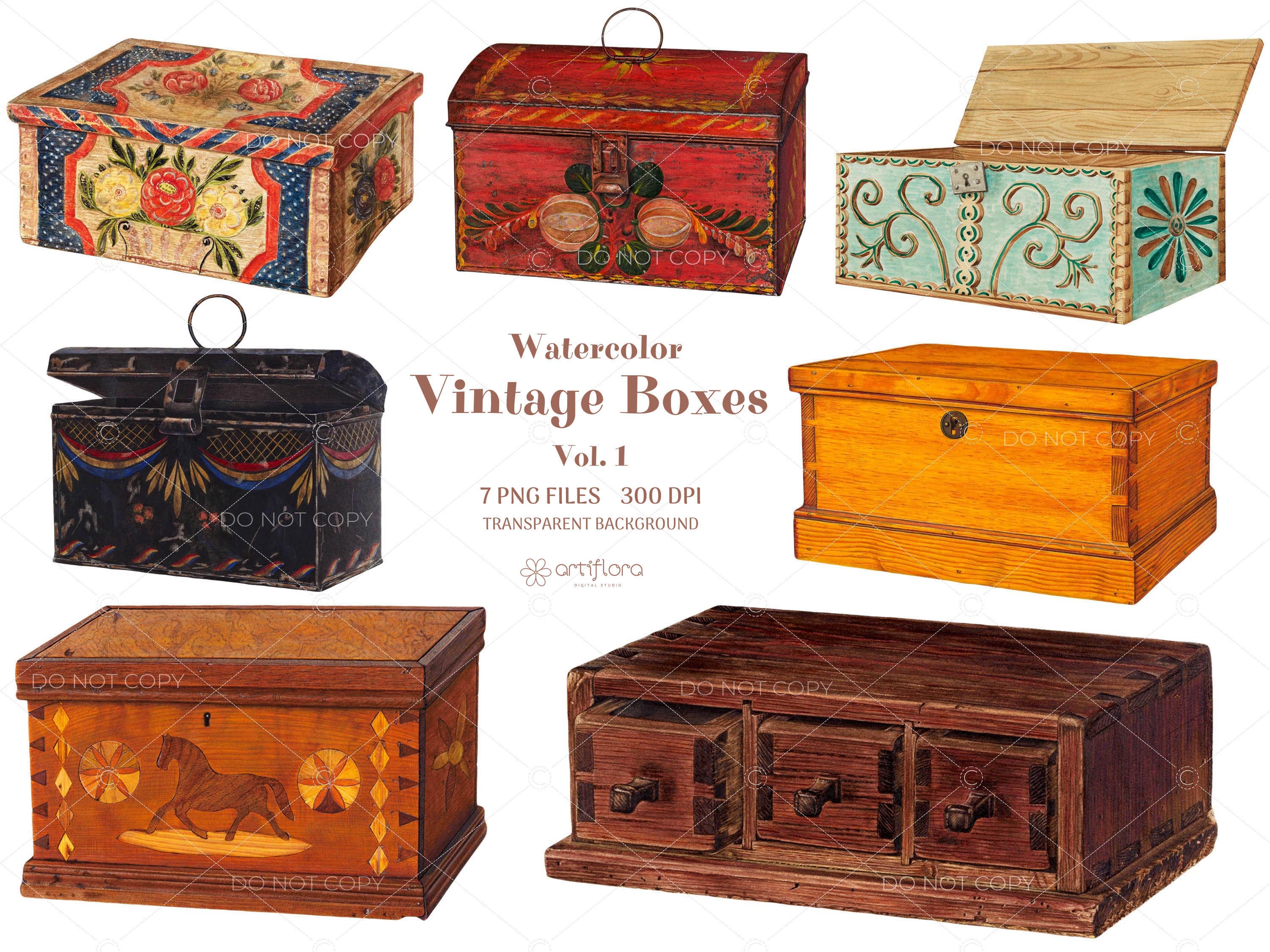 Vintage style toy box Clearance