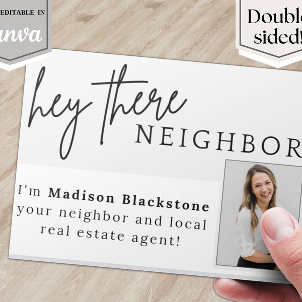 "Immobilien Postkartenmarketing in die Nachbarschaft, ""I'm Your Neighbour"" Postkarte, doppelseitig"
