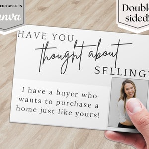 Real Estate Marketing Postcard to Find Potential Sellers, Help Your Buyers Find A Home, Neighborhood Prospecting Farming, Double Sided