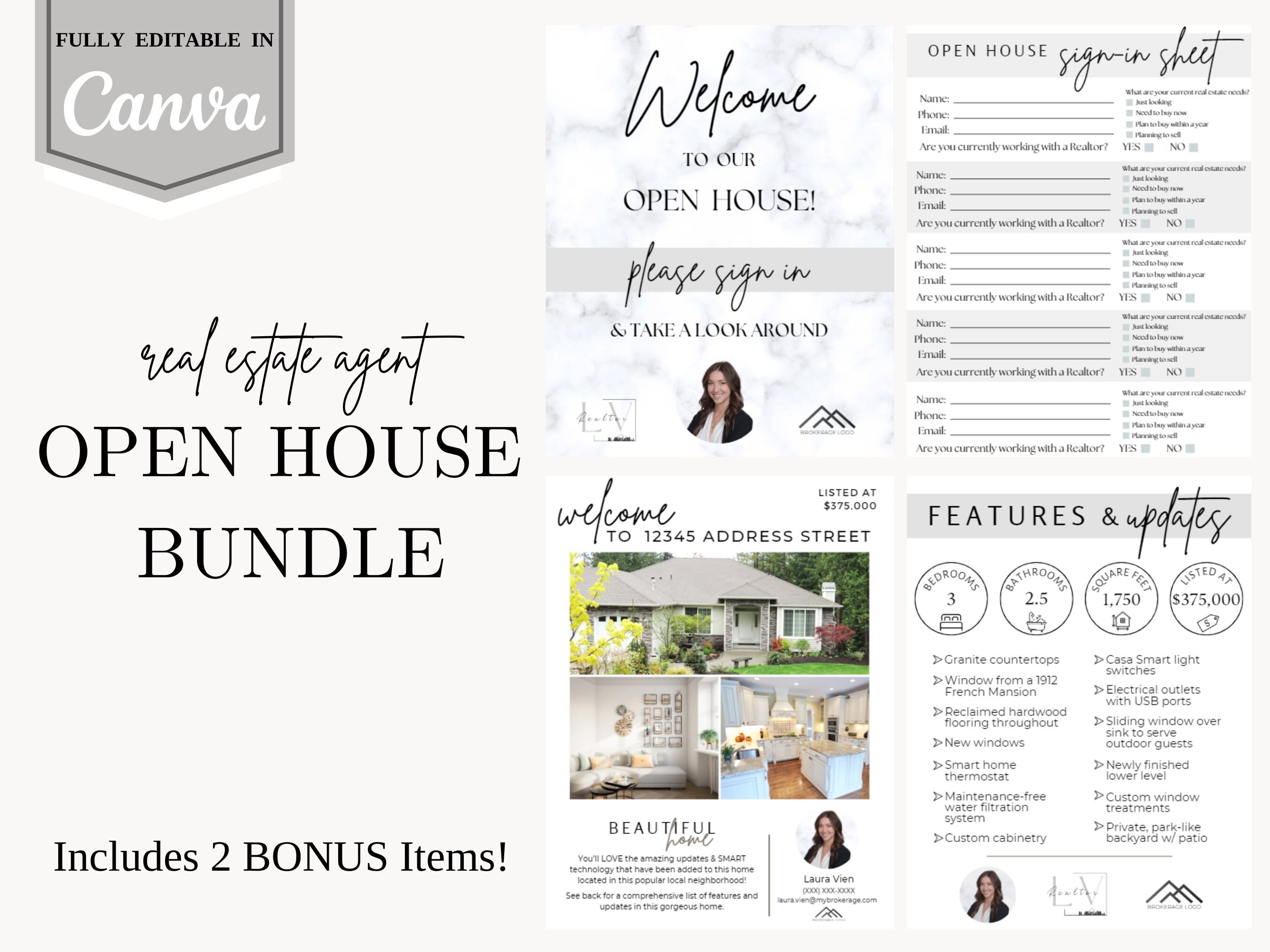Open House Kit for Real Estate Agents Open House Sign, Sign in