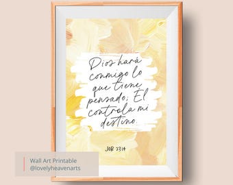 Frase Bíblica para Imprimir | Printable Spanish Quotes | Decoración Digital | Instant Download | Christian Quotes
