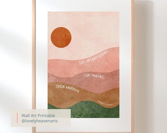 Frases Inspiradoras en Español | Spanish Motivational Quote | Arte Imprimible Minimalista | Instant Download | Faith & Spiritual Wall Art