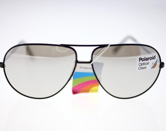 Gafas de sol Polaroid 4403 vintage unisex estilo piloto, ligeras, con lentes de espejo, circa 1980 - NUEVAS (Peso: 16 g) Envío GRATIS