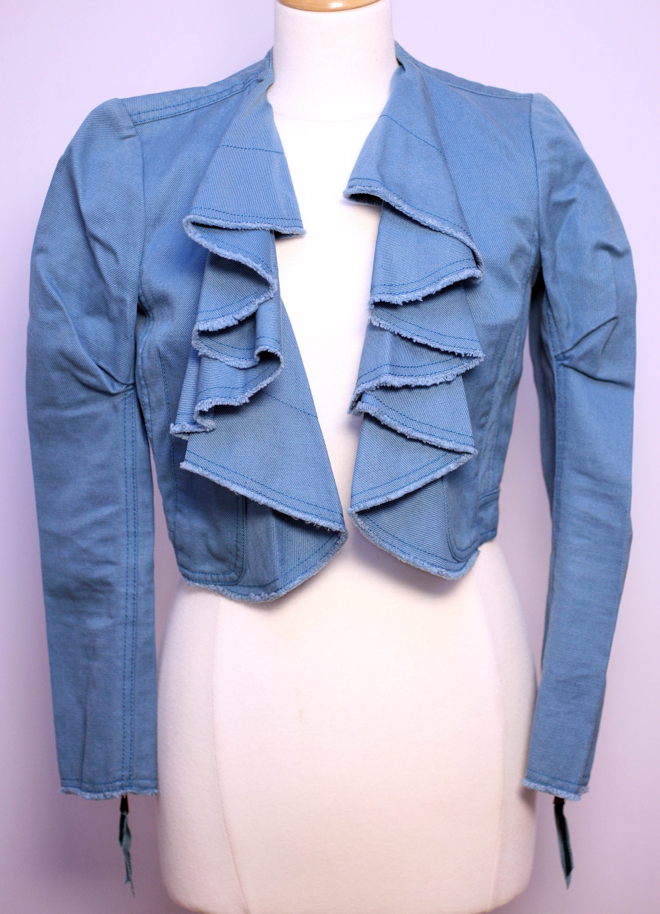 Upcycled Louis Vuitton Jean Jacket Blue Size 00 - $60 (69% Off