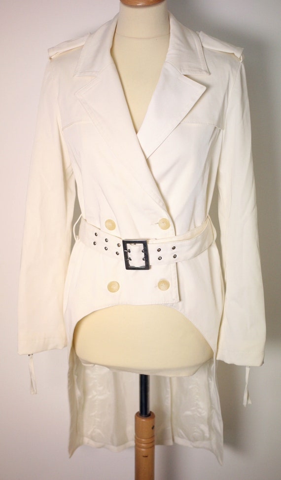 Vintage Italian designer handmade off-white ladie… - image 6