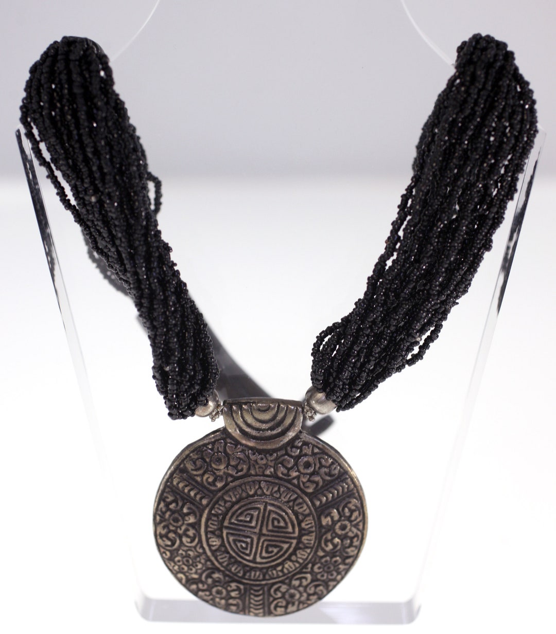 Collier Ethnique Artisanal Vintage, Gros Maillons, Occasion