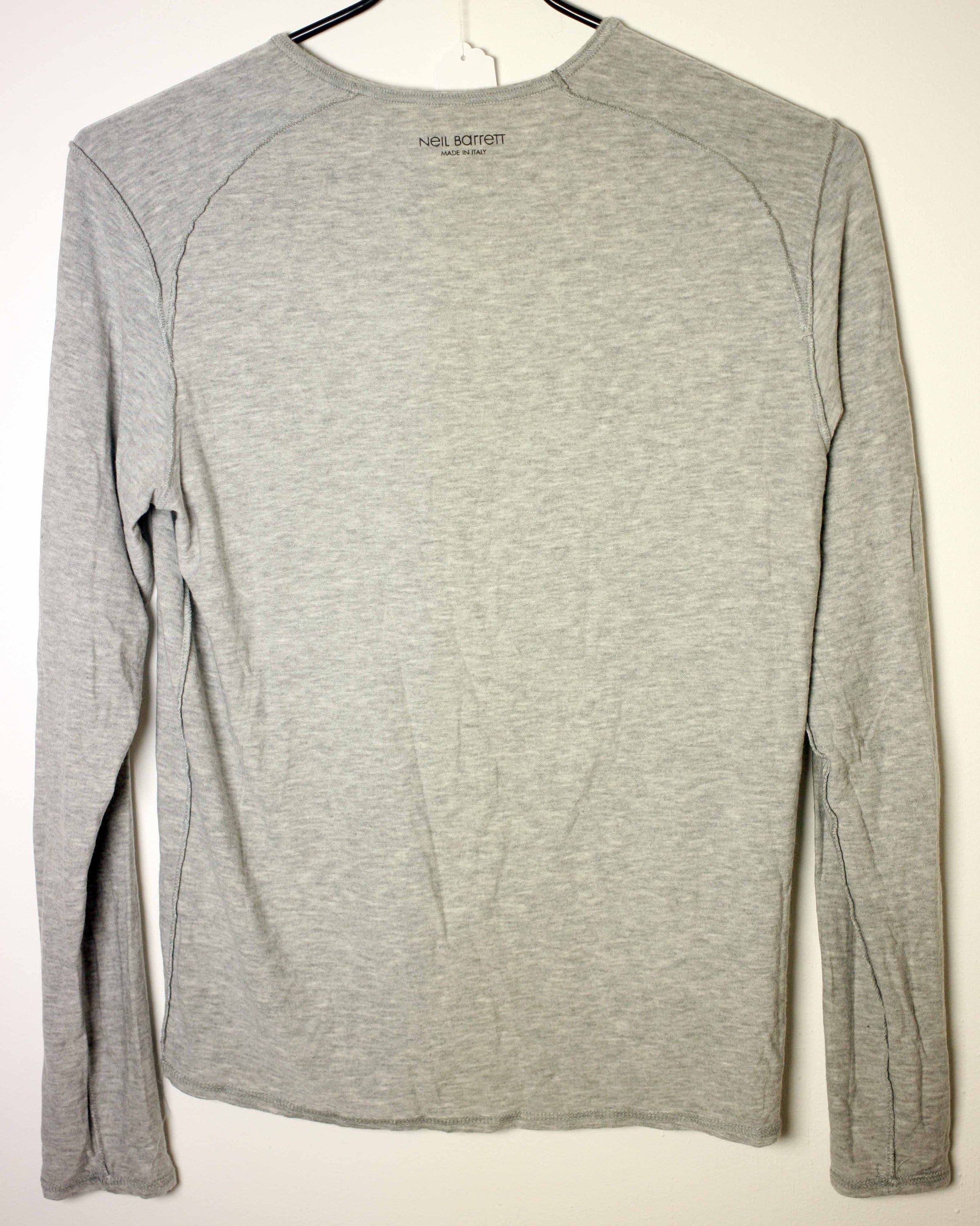 Neil Barrett Mens Vintage Grey Long-sleeved Top-circa 1990s-weight