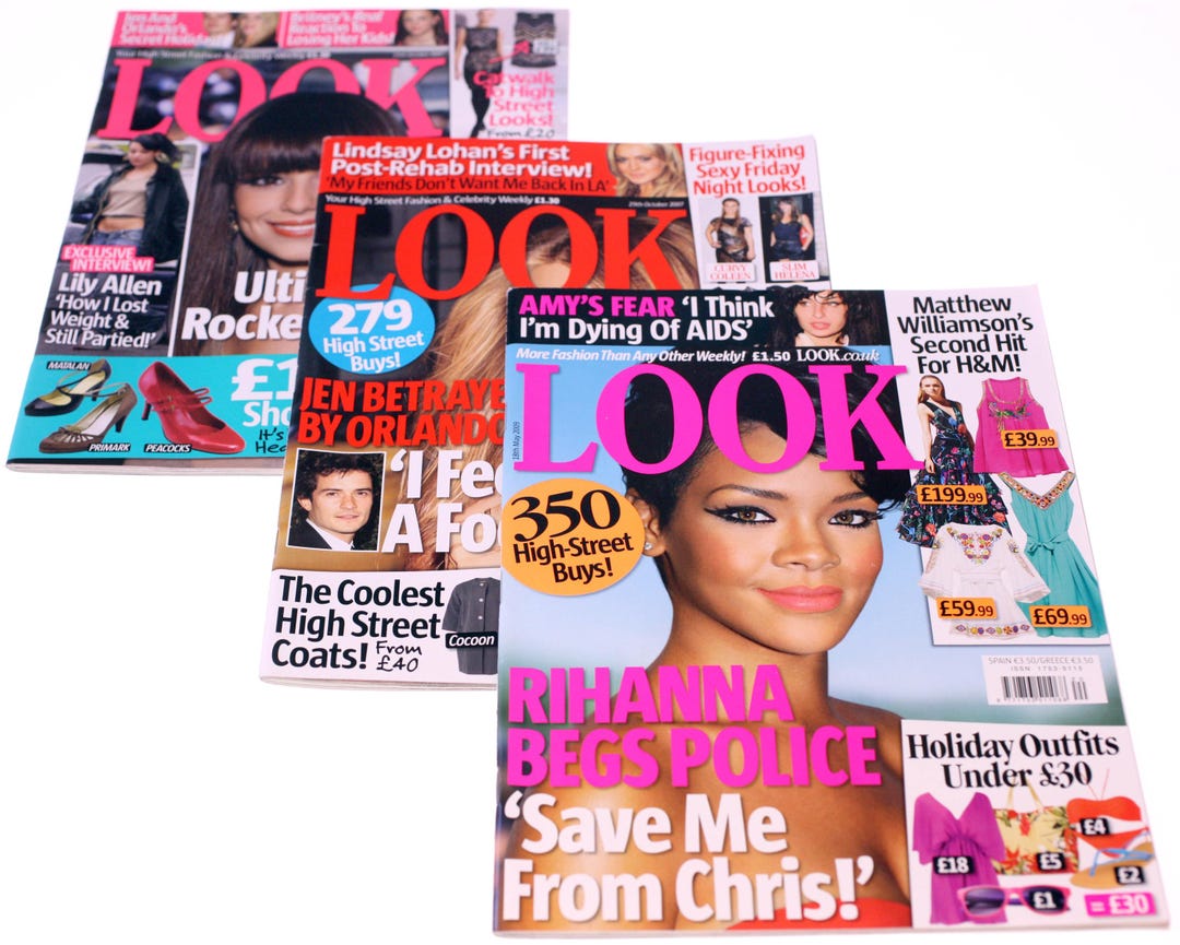 Look Magazine-three Magazines Included-october/may 2007/2009-new-uk ...