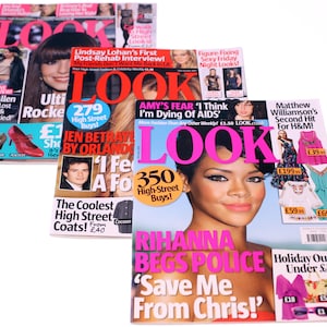 Look magazine-three magazines included-October/May 2007/2009-NEW-UK-Rihanna-Jennifer Aniston covers (Weight: 876g) FREE postage