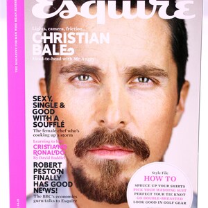 Esquire magazine-Christian Bale cover-June 2009-NEW (Weight: 324g) FREE postage