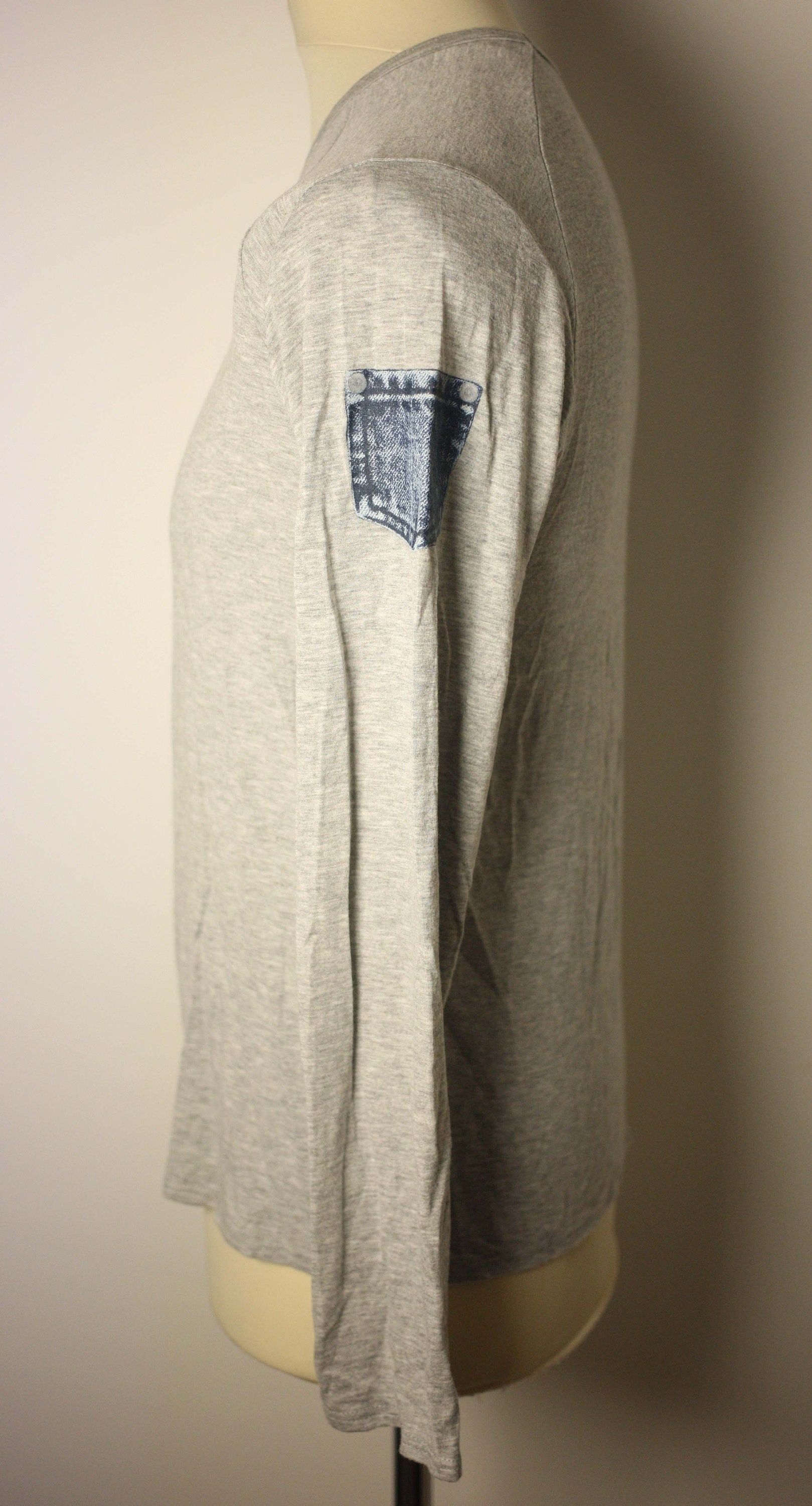 Neil Barrett Mens Vintage Grey Long-sleeved Top-circa 1990s-weight