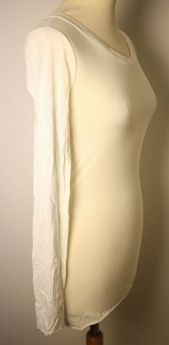Lamis Khamis ladies white extra long t-shirt with… - image 5