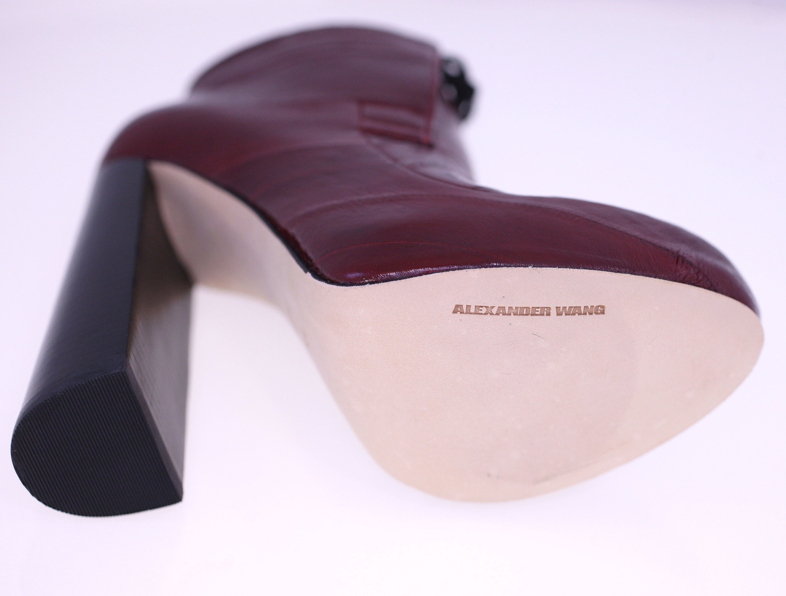 Alexander Wang 'constance' Burgundy Leather Ankle Booties-eu 35/UK 2-13cm  Heel-circa 00's-weight 1.55kg-free Postage - Etsy Norway