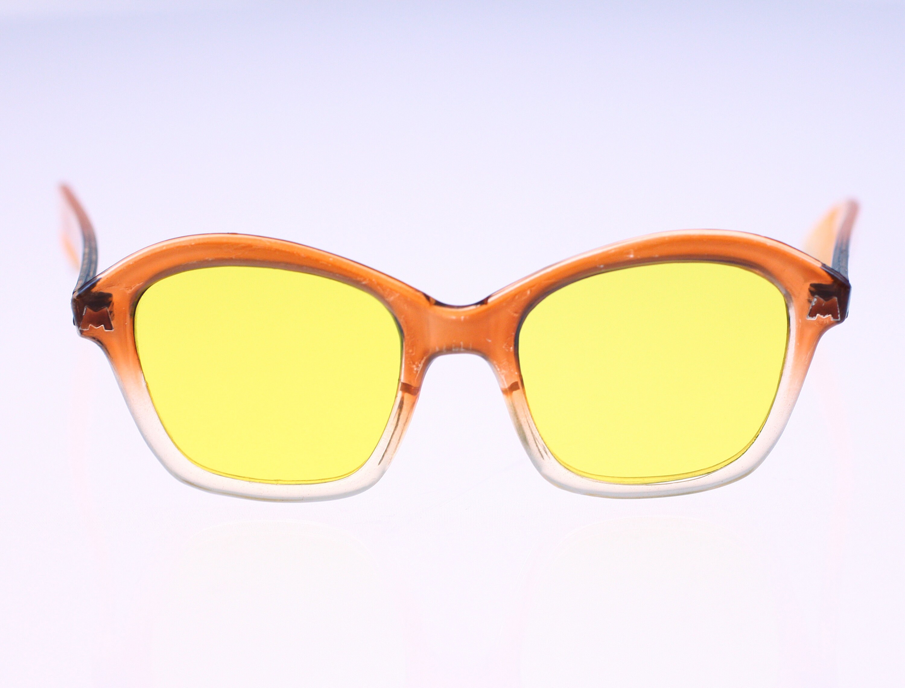 Meika West Germany Vintage Unisex Sunglasses With Yellow - Etsy