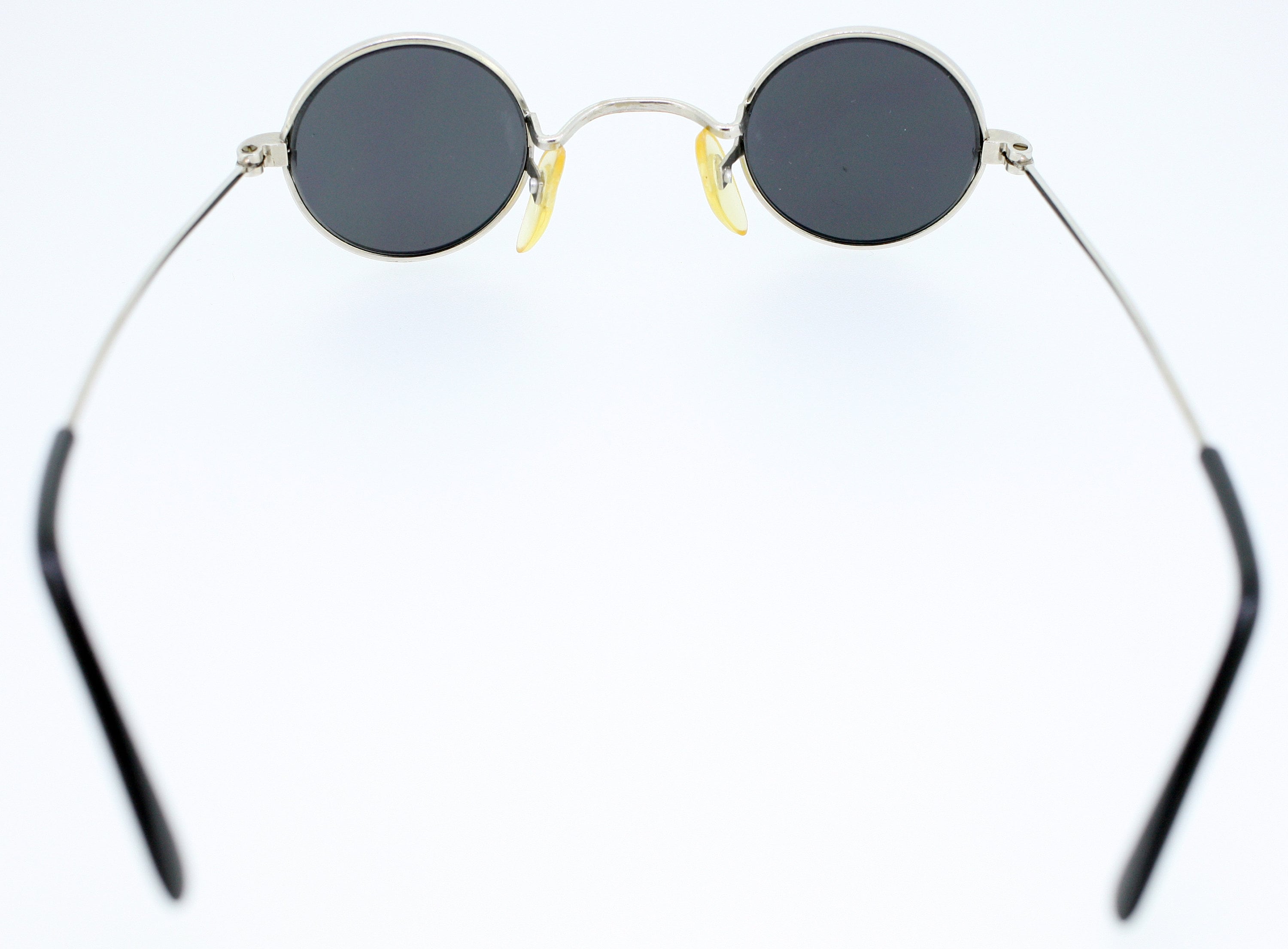 Handmade Lenses-silver-tone 1960s-free - Circular Frame-circa Unisex Postage Metal Sunglasses-grey Etsy Vintage