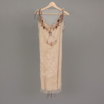Vintage handmade golden mesh dress with separate individual liner - circa 1980s - EU 36 / UK 8 / US 4 (Weight: 314g) free postage