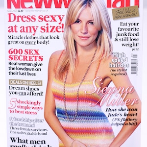 Revista New Woman (edición del Reino Unido) - Mayo de 2005 - Portada de Sienna Miller - Inglés - NUEVO - Número raro - Peso 596 g - Envío GRATUITO