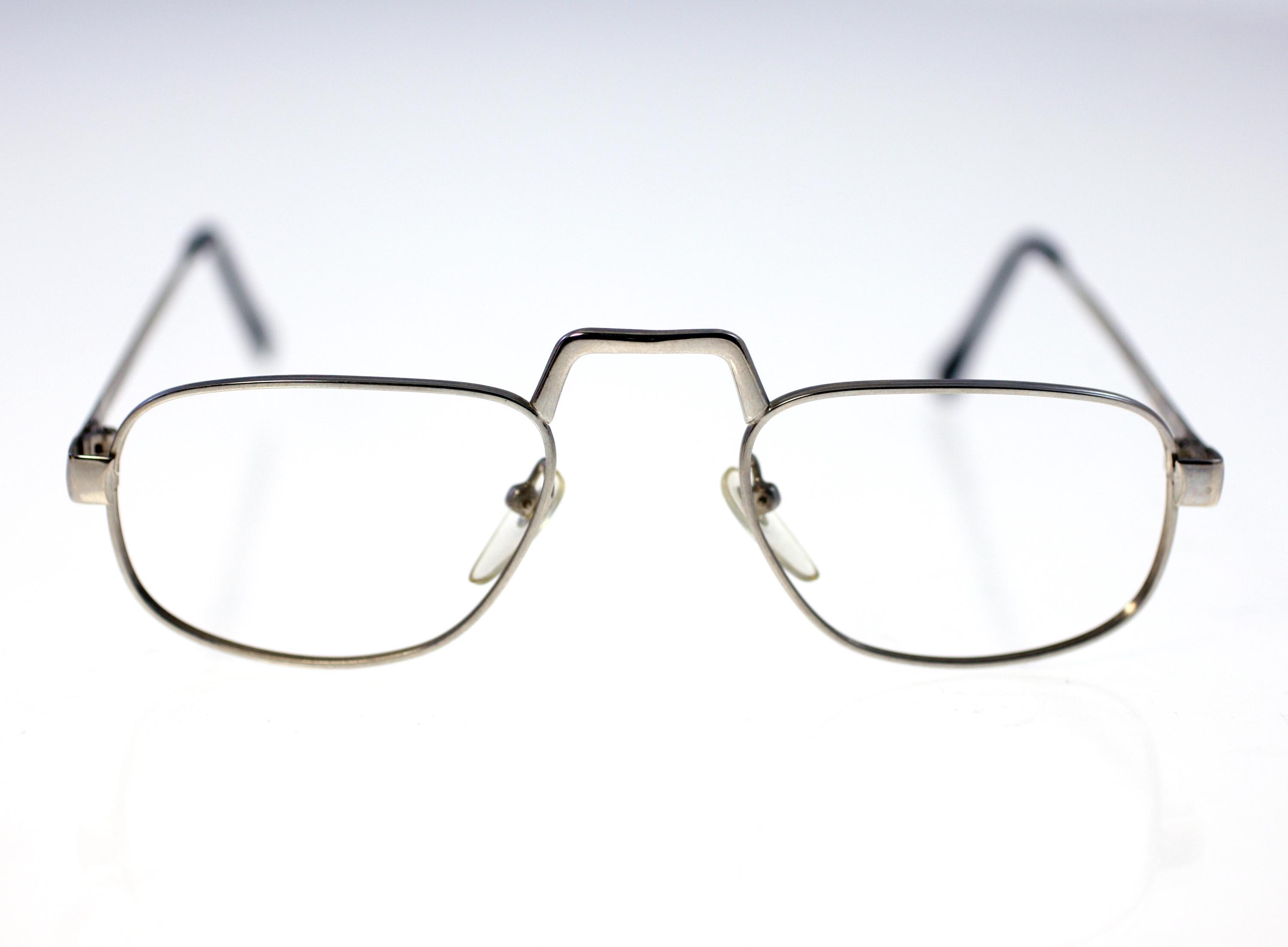 Occhiali Vista Uomo Vintage 80s – Montatura Oversize Argento – Lenti Chiare UV400 - Foto 5