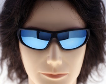 Orao 82652 Mens Wraparound Sunglasses With Blue/grey Mirror - Etsy