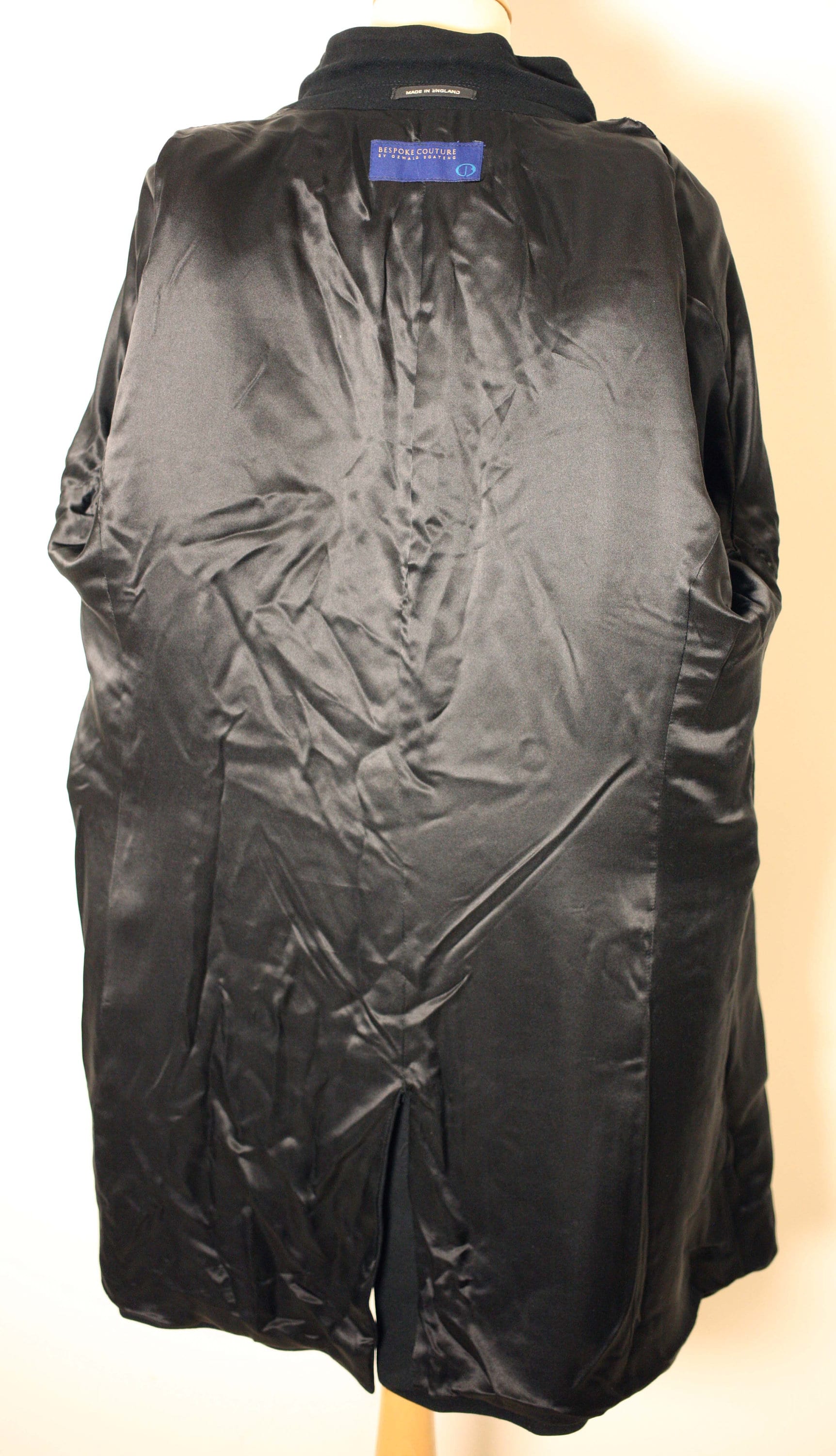 Ozwald Boateng Mens Vintage Black Cashmere Double-breasted Coat 