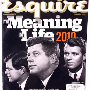 Esquire magazine-The Meaning of Life issue-The Kennedy Dynasty cover-Vol 153/No. 1-January 2010-NEW (Weight: 270g) FREE postage