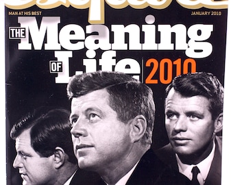 Revista Esquire - Número "El sentido de la vida" - Portada de la dinastía Kennedy - Vol. 153/N.º 1 - Enero de 2010 - NUEVO (Peso: 270 g) Envío GRATUITO
