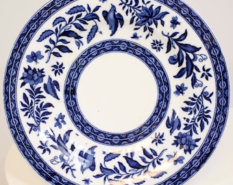Présentoir à gâteaux ancien en porcelaine française du XIXe siècle - Porcelaine bleue et blanche vers les années 1800 - Frais de port GRATUITS