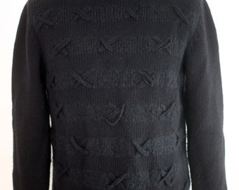 Costume National Homme mens black polo neck sweater-Size M-Chest 38 "/ 40" -Weight: 600g-FREE postage